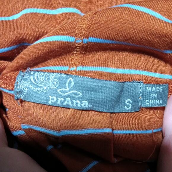 Prana Sol Protect orange striped top 1962241 - Picture 5 of 5